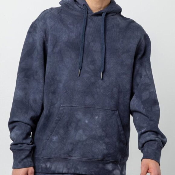 RAILS Fulton Hoodie Mens Blue Extra Large Pullover Midnight Tie Dye Sweater - Picture 3 of 4